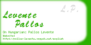levente pallos business card